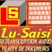 Logo Retranscription audio / Saisie de masse  : Lusaisi